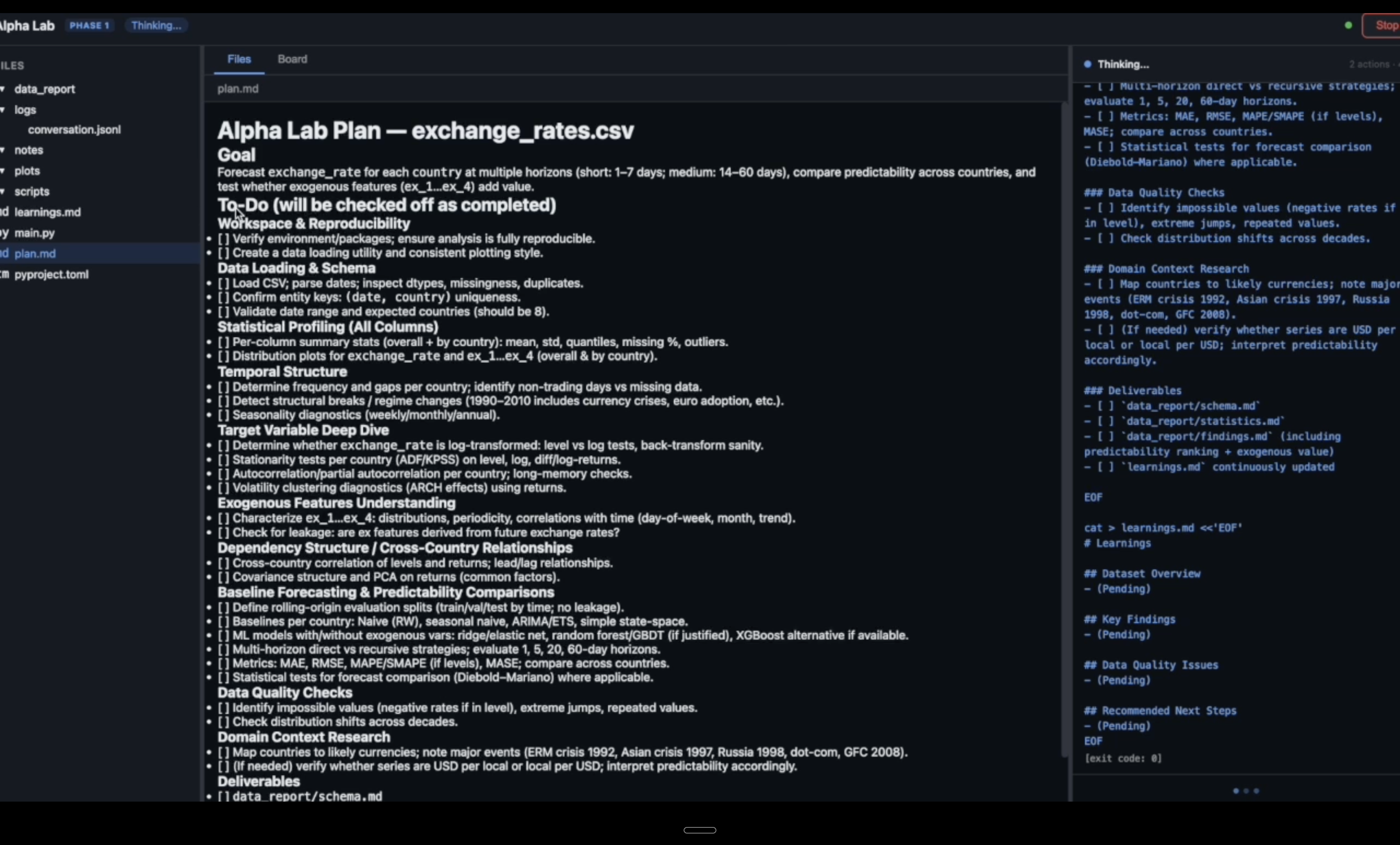 Phase 1: Explorer agent plan